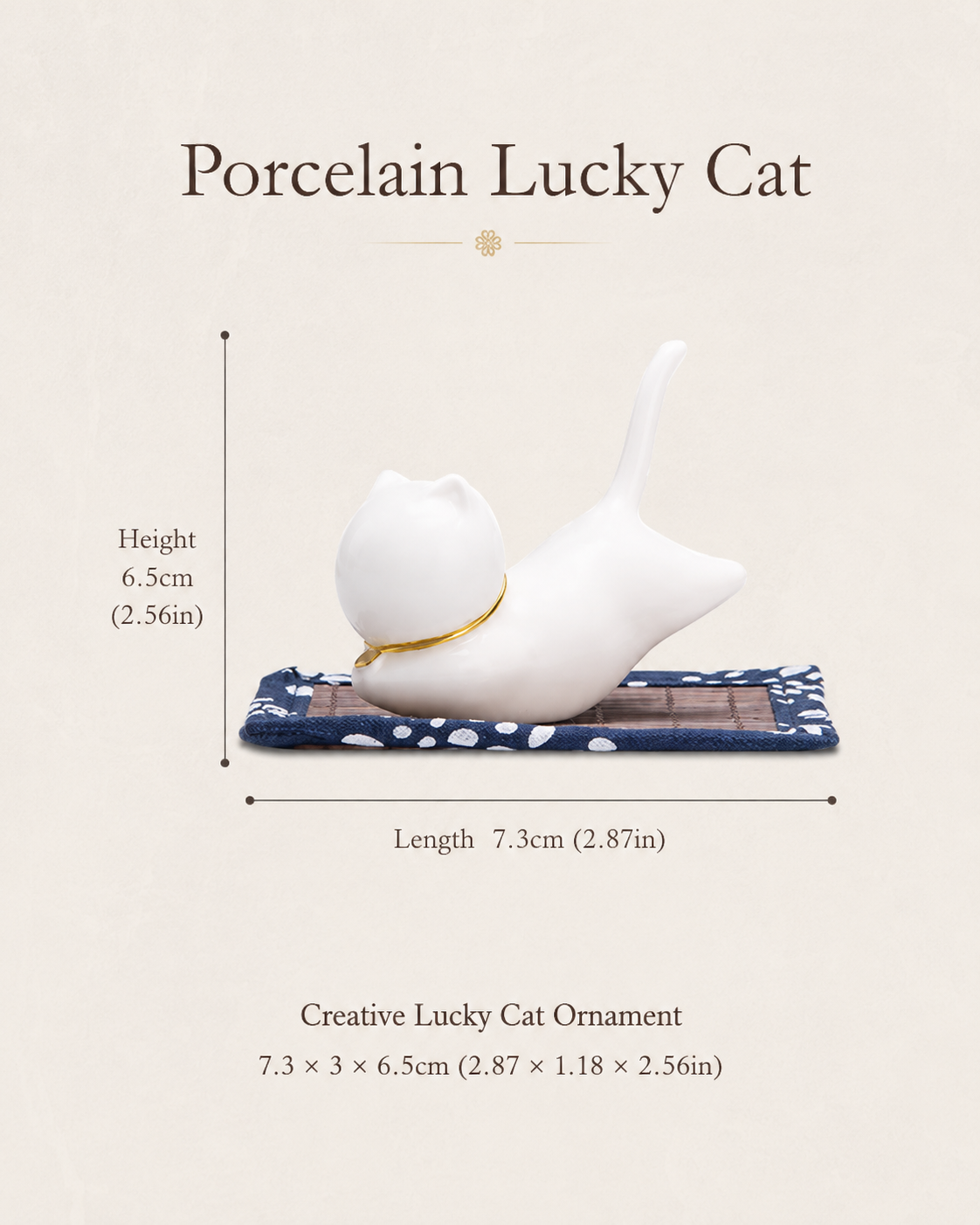 Palace Cat · Porcelain Incense Holder