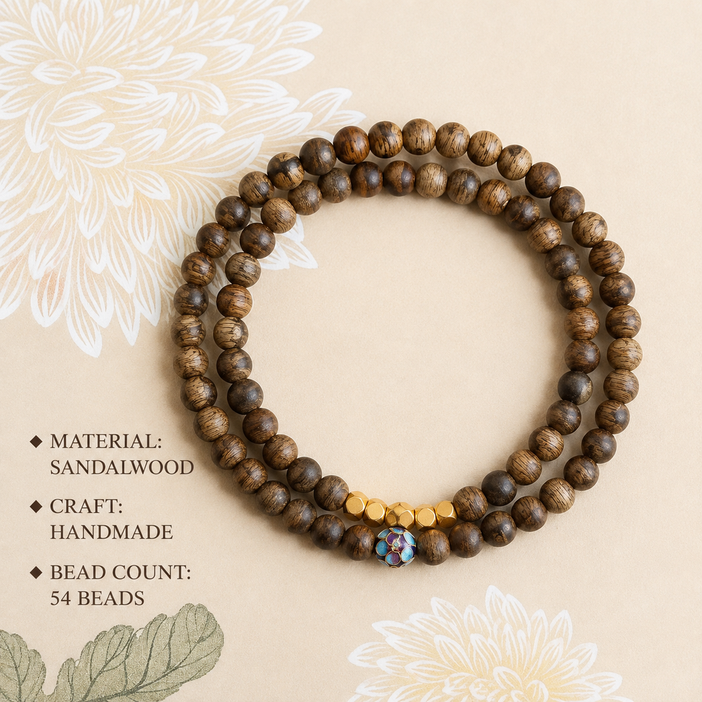 Handcrafted Sandalwood Bead Bracelet