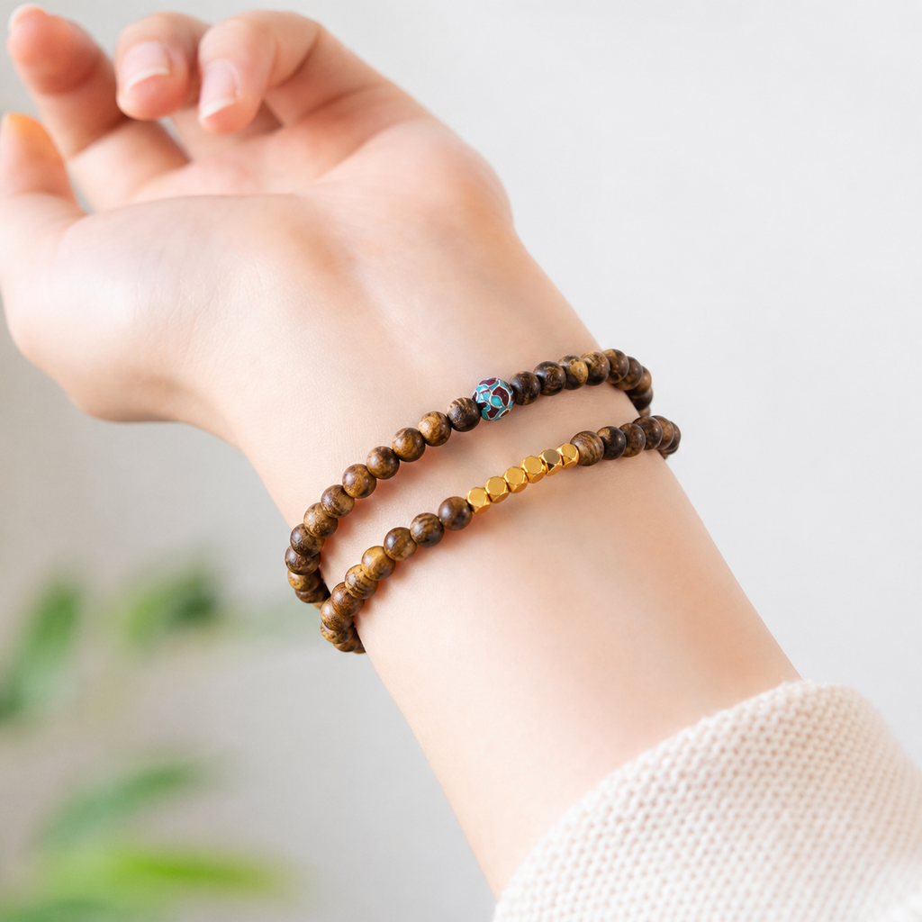 Handcrafted Sandalwood Bead Bracelet