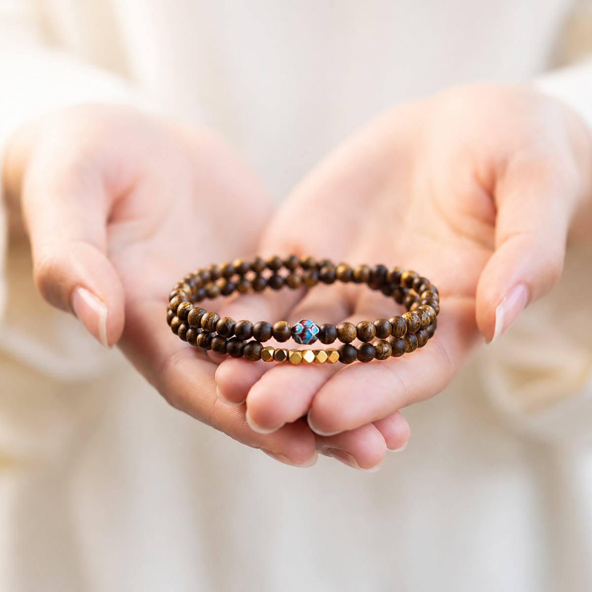 Handcrafted Sandalwood Bead Bracelet